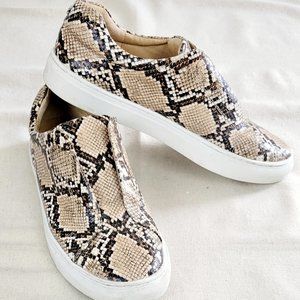 J/Slides Slip on Snake Print Sneakers